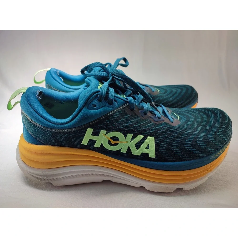 Hoka Gaviota 5 Deep Lagoon Mens Size 9 Wide Running Shoe Stability